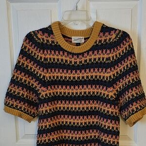 Universal Thread Crochet Retro 70 style  sweater top size small.